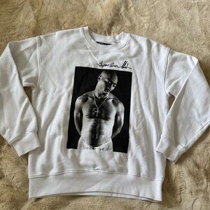 Tupac Shakur 2PAC crewneck sweatshirt graphic print size M